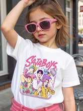 Load image into Gallery viewer, K-POP Demon Hunter Young Girls'/Boys' Cotton Graphic Tees, 2025 Halloween Clothes Girls Summer Shirts With Colorful Cartoon Design, Saja Boys, Kids Boys Clothing Sad Boyz Junior,Toddler Girl Shirts,Kids Halloween, Tshirt For Tween Boy