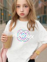 Load image into Gallery viewer, Boys' Kpop Cartoon Character T-Shirt - Cute Anime Graphic Short Sleeve Summer Top with Ghosts, Pumpkins & Blue Cat Design - Lightweight Round Neck Casual Shirt for Kids, Machine Washable Casual Attire