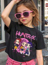 Load image into Gallery viewer, K-POP Demon Hunter Young Girls'/Boys' Cotton Graphic Tees, 2025 Halloween Clothes Girls Summer Shirts With Colorful Cartoon Design, Saja Boys, Kids Boys Clothing Sad Boyz Junior,Toddler Girl Shirts,Kids Halloween, Tshirt For Tween Boy
