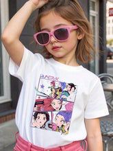 Load image into Gallery viewer, K-POP Demon Hunter Young Girls'/Boys' Cotton Graphic Tees, 2025 Halloween Clothes Girls Summer Shirts With Colorful Cartoon Design, Saja Boys, Kids Boys Clothing Sad Boyz Junior,Toddler Girl Shirts,Kids Halloween, Tshirt For Tween Boy
