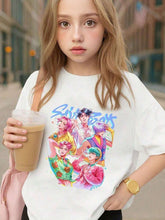 Load image into Gallery viewer, K-POP Demon Hunter Young Girls'/Boys' Cotton Graphic Tees, 2025 Halloween Clothes Girls Summer Shirts With Colorful Cartoon Design, Saja Boys, Kids Boys Clothing Sad Boyz Junior,Toddler Girl Shirts,Kids Halloween, Tshirt For Tween Boy
