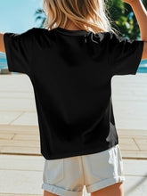 Load image into Gallery viewer, Girls' K-Pop Graphic T-Shirt with Cute Korean Pop Star &amp; DesignShort Sleeve Round Neck Casual Summer Tee, Machine Washable Korean Music Inspired Outfit for K-Pop Fans, Playful Cartoon Cat &amp; K-Pop Pattern Trendy Streetwear for Girls
