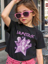 Load image into Gallery viewer, K-POP Demon Hunter Young Girls'/Boys' Cotton Graphic Tees, 2025 Halloween Clothes Girls Summer Shirts With Colorful Cartoon Design, Saja Boys, Kids Boys Clothing Sad Boyz Junior,Toddler Girl Shirts,Kids Halloween, Tshirt For Tween Boy

